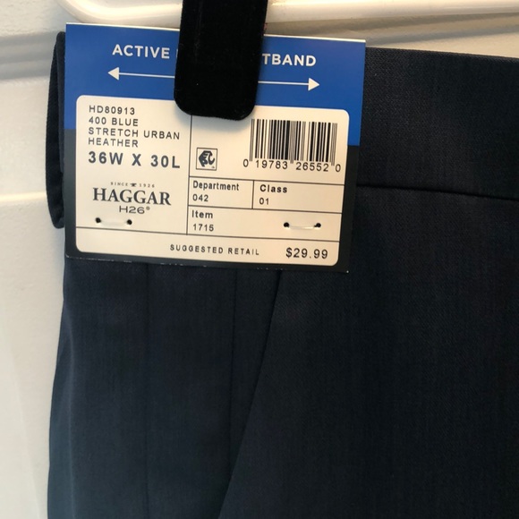 Men’s Hagar H26 Flex series dress pants-navy - Picture 2 of 3